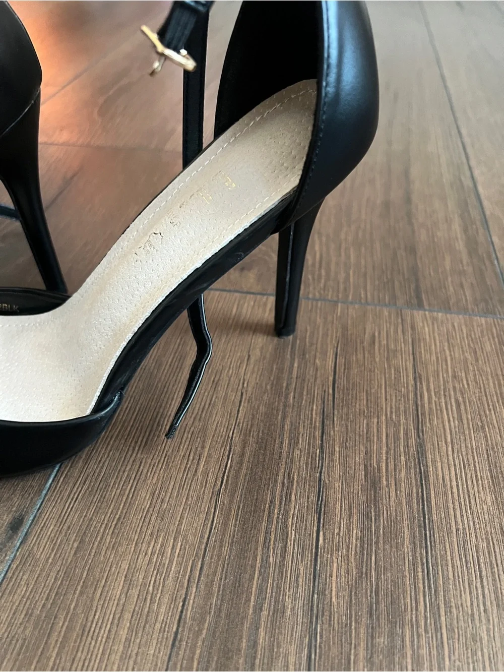 Classic Black Open-Toe Ankle Strap Heels